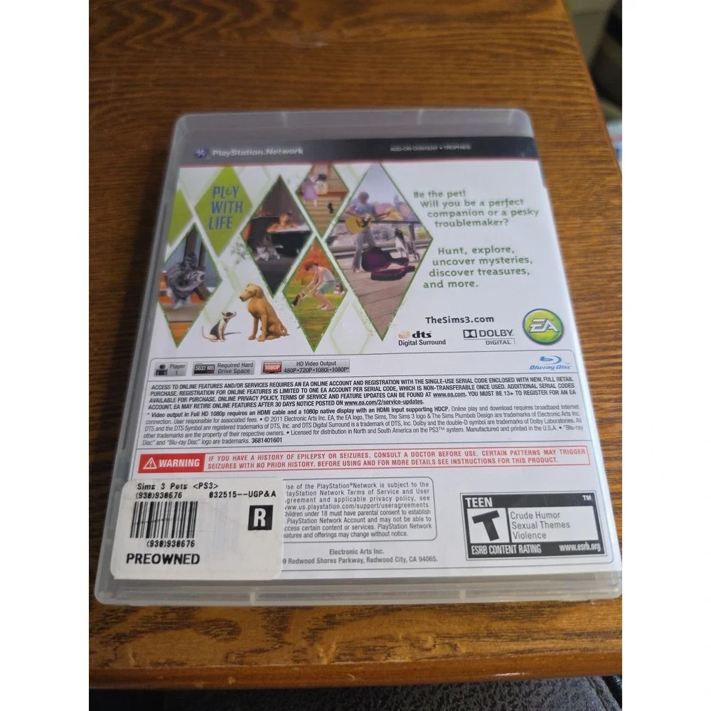 The Sims 3: Pets - Limited‎ Edition (Sony PlayStation 3, 2011)